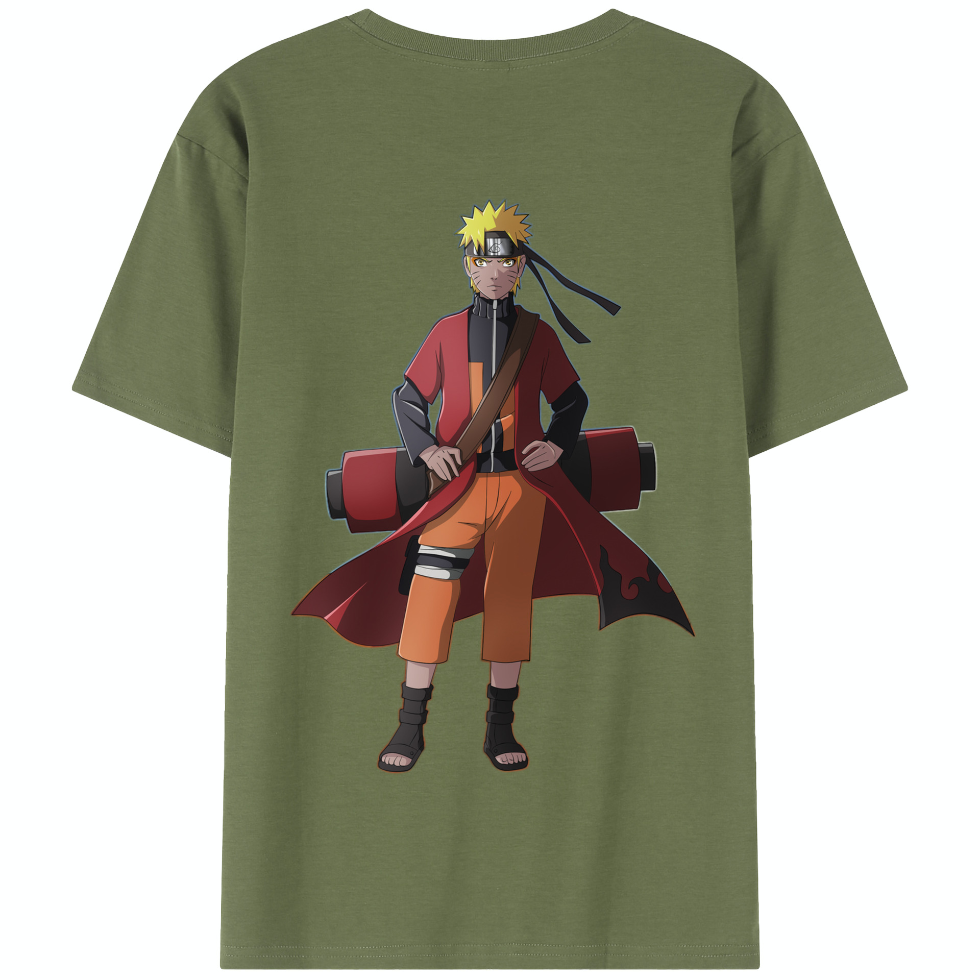（画像用） NARUTO -ナルト- うずまき ナルト Uzumaki Naruto 綿100％半袖Tシャツ（背面プリント）